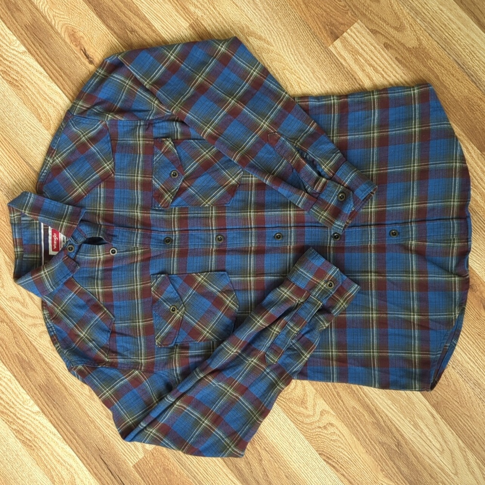 Wrangler Button Down Dress Flannel, Size S